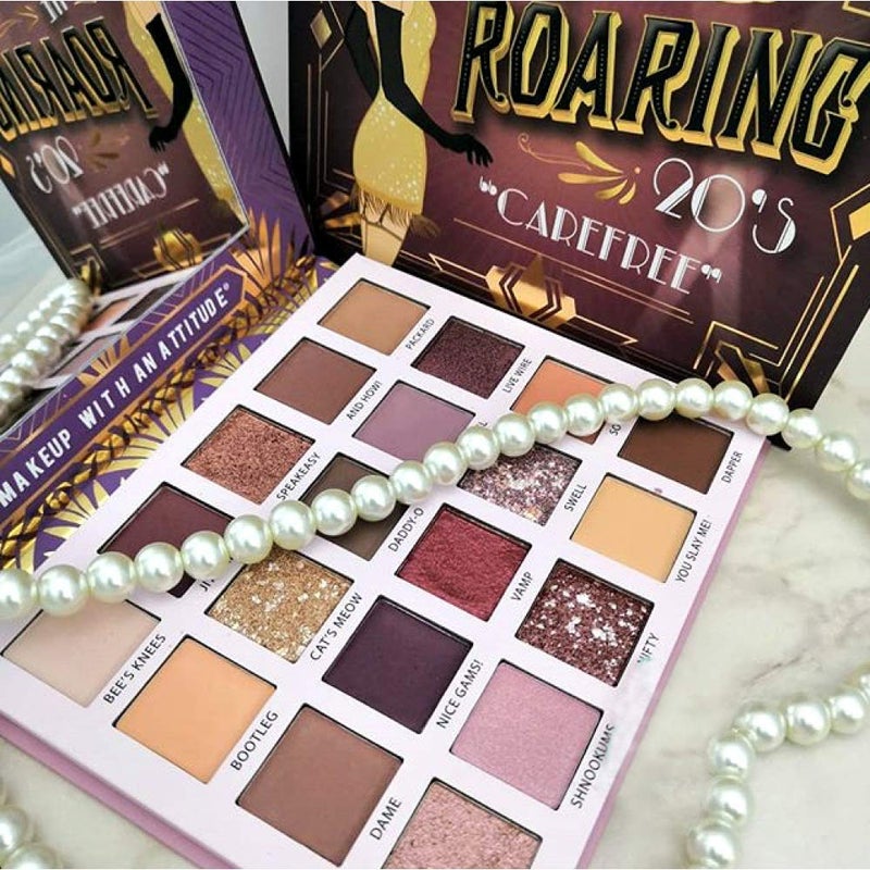 RUDE Roaring 20â€™s Eyeshadow Palette | Bold, Velvety Matte & Shimmer Shades for Vintage Glam Looks | Blendable, High-Pigment, Vegan & Cruelty-Free Makeup Palette [Carefree] - Image 3